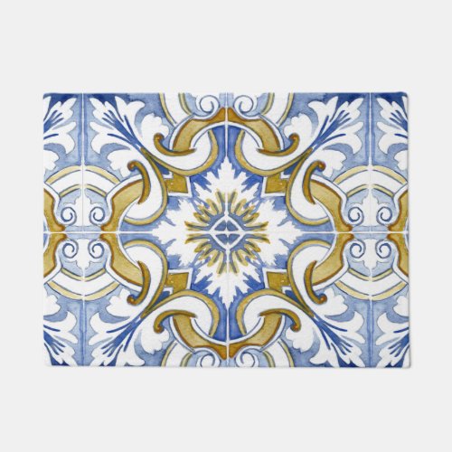 Mediterranean tiles majolica Sicilian style     Doormat