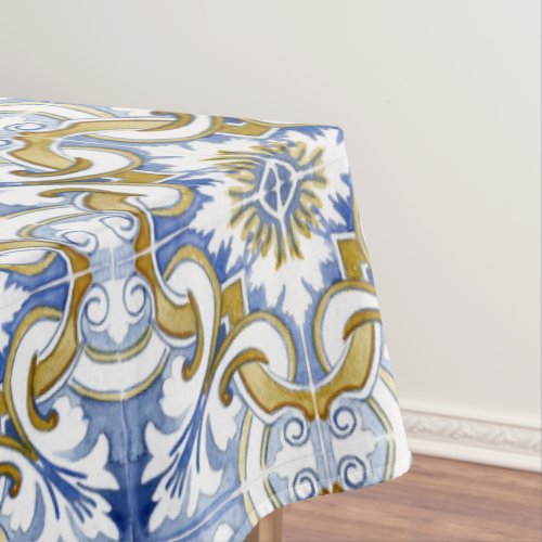 Mediterranean tiles majolicaSicilian style     Tablecloth