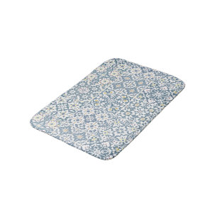 Mediterranean Tiles, Moroccan, Majolica, Azulejo Bath Mat