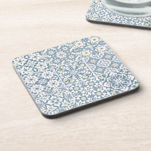 Mediterranean Tiles, Moroccan, Majolica, Azulejo Beverage Coaster