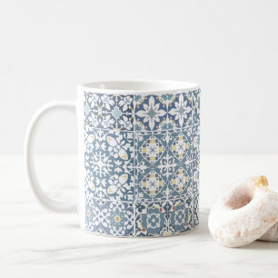 Mediterranean Tiles, Moroccan, Majolica, Azulejo Coffee Mug