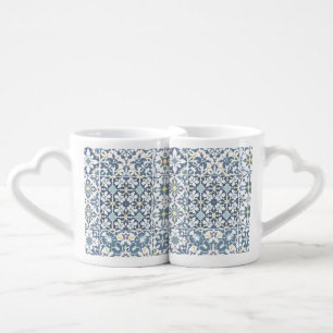 Mediterranean Tiles, Moroccan, Majolica, Azulejo Coffee Mug Set