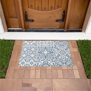 Mediterranean Tiles, Moroccan, Majolica, Azulejo Doormat