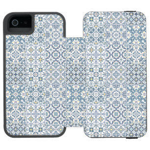 Mediterranean Tiles, Moroccan, Majolica, Azulejo iPhone SE/5/5s Wallet Case