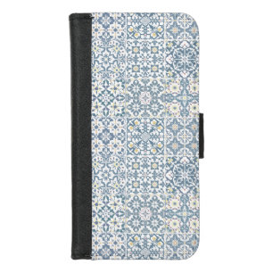 Mediterranean Tiles, Moroccan, Majolica, Azulejo iPhone 8/7 Wallet Case