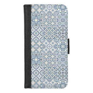 Mediterranean Tiles, Moroccan, Majolica, Azulejo iPhone 8/7 Wallet Case