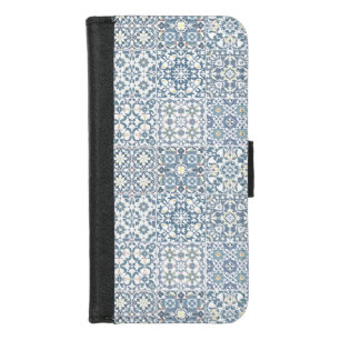 Mediterranean Tiles, Moroccan, Majolica, Azulejo iPhone 8/7 Wallet Case