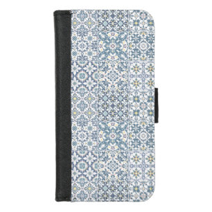 Mediterranean Tiles, Moroccan, Majolica, Azulejo iPhone 8/7 Wallet Case