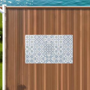 Mediterranean Tiles, Moroccan, Majolica, Azulejo Outdoor Rug