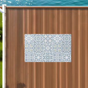 Mediterranean Tiles, Moroccan, Majolica, Azulejo Outdoor Rug