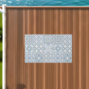 Mediterranean Tiles, Moroccan, Majolica, Azulejo Outdoor Rug
