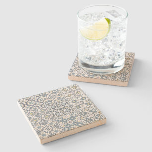 Mediterranean Tiles, Moroccan, Majolica, Azulejo Stone Coaster