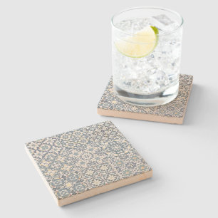 Mediterranean Tiles, Moroccan, Majolica, Azulejo Stone Coaster