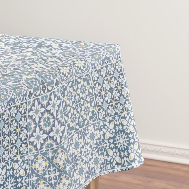 Mediterranean Tiles, Moroccan, Majolica, Azulejo Tablecloth (In Situ)