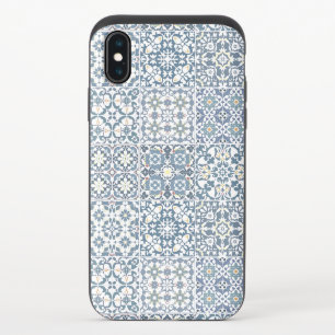Mediterranean Tiles, Moroccan, Majolica, Azulejo iPhone XS Slider Case