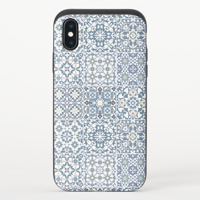 Mediterranean Tiles, Moroccan, Majolica, Azulejo Uncommon iPhone Case (Back)
