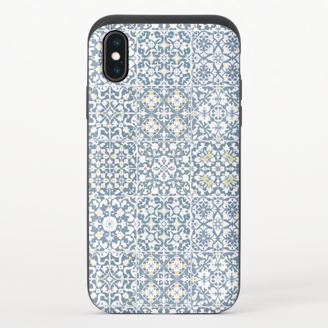 Mediterranean Tiles, Moroccan, Majolica, Azulejo Uncommon iPhone Case (Back)