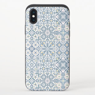 Mediterranean Tiles, Moroccan, Majolica, Azulejo iPhone XS Slider Case
