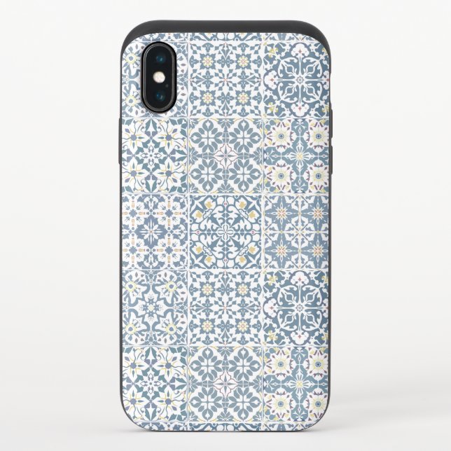 Mediterranean Tiles, Moroccan, Majolica, Azulejo Uncommon iPhone Case (Back)