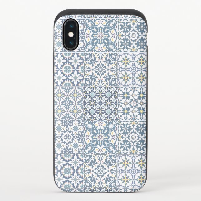 Mediterranean Tiles, Moroccan, Majolica, Azulejo Uncommon iPhone Case (Back)