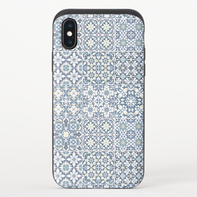 Mediterranean Tiles, Moroccan, Majolica, Azulejo Uncommon iPhone Case (Back)