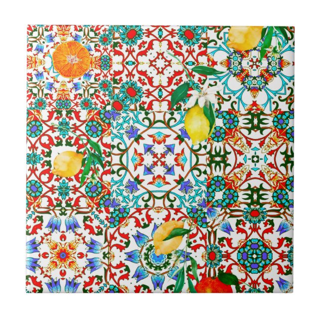 Mediterranean tiles,mosaic,lemon,summer art ceramic tile (Front)