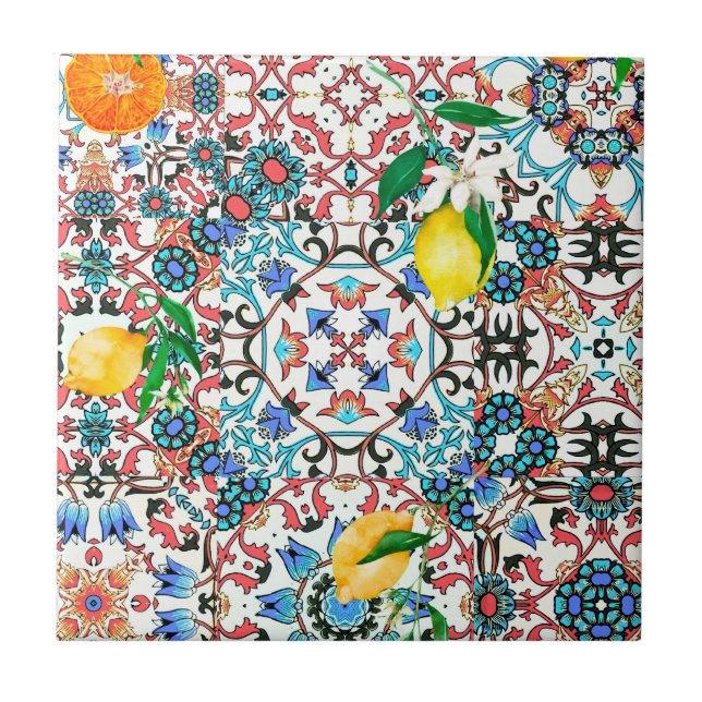 Mediterranean tiles,mosaic,lemon,summer art ceramic tile (Front)