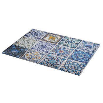 Mediterranean Tiles Pattern Cutting Board by paesaggi at Zazzle