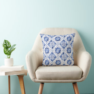 Mediterranean Tiles Pattern Throw Pillow