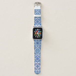 Mediterranean Tiles, Portugese, Azulejo, Majolica Apple Watch Band