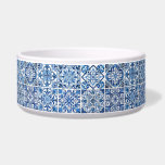 Mediterranean Tiles, Portugese, Azulejo, Majolica Bowl<br><div class="desc">Elegant,  stylish and sophisticated pattern with Mediterranean tiles in blue and white color. Modern and trendy gift,  perfect for the Azulejo lover in your life.</div>