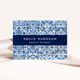Mediterranean Tiles, Portugese, Azulejo, Majolica Business Card
