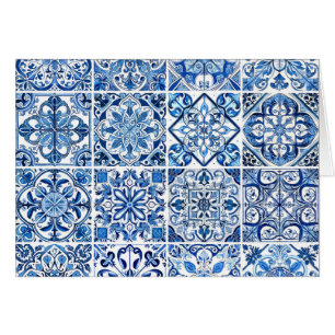 Mediterranean Tiles, Portugese, Azulejo, Majolica Cards