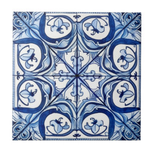 Mediterranean Tiles, Portugese, Azulejo, Majolica Ceramic Tile
