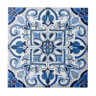 Mediterranean Tiles, Portugese, Azulejo, Majolica Ceramic Tile