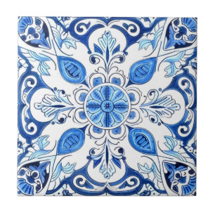 Mediterranean Tiles, Portugese, Azulejo, Majolica Ceramic Tile