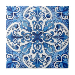 Mediterranean Tiles, Portugese, Azulejo, Majolica Ceramic Tile