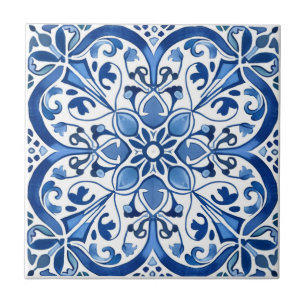 Mediterranean Tiles, Portugese, Azulejo, Majolica Ceramic Tile