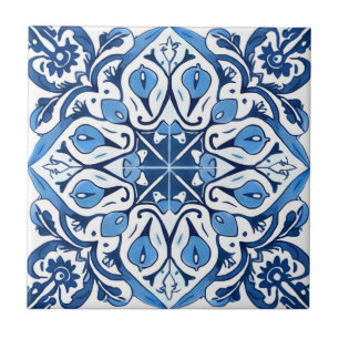 Mediterranean Tiles, Portugese, Azulejo, Majolica Ceramic Tile