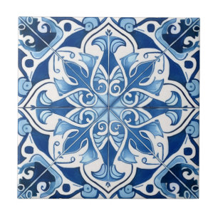 Mediterranean Tiles, Portugese, Azulejo, Majolica Ceramic Tile