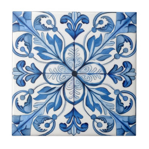Mediterranean Tiles, Portugese, Azulejo, Majolica Ceramic Tile