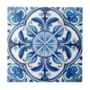 Mediterranean Tiles, Portugese, Azulejo, Majolica Ceramic Tile