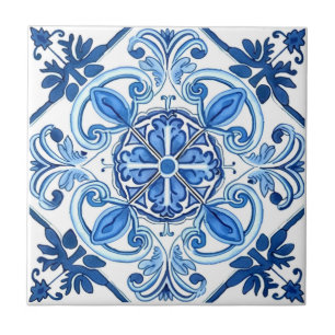 Mediterranean Tiles, Portugese, Azulejo, Majolica Ceramic Tile