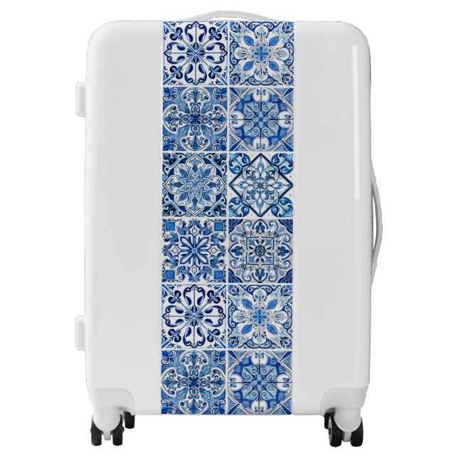 Mediterranean Tiles, Portugese, Azulejo, Majolica Luggage (Front)