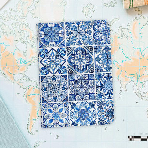 Mediterranean Tiles, Portugese, Azulejo, Majolica Passport Holder