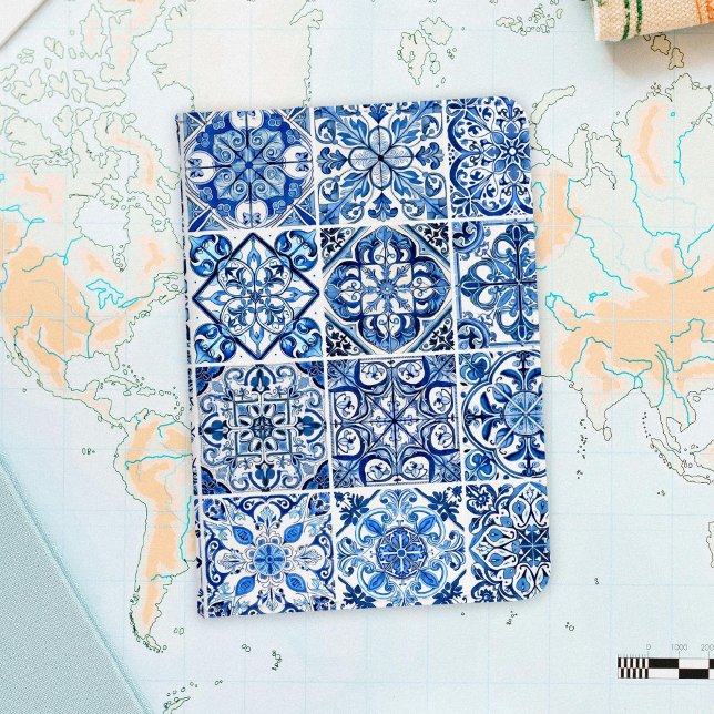 Mediterranean Tiles, Portugese, Azulejo, Majolica Passport Holder (Creator Uploaded)