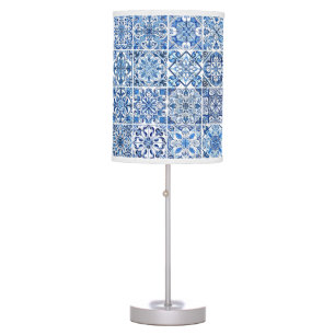Mediterranean Tiles, Portugese, Azulejo, Majolica Table Lamp