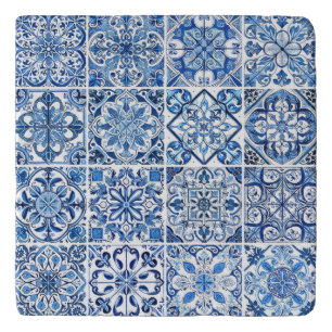 Mediterranean Tiles, Portugese, Azulejo, Majolica Trivet
