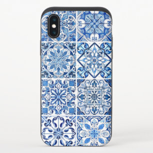 Mediterranean Tiles, Portugese, Azulejo, Majolica iPhone X Slider Case