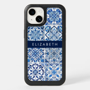 Mediterranean Tiles, Portugese, Azulejo, Your Name OtterBox iPhone 14 Case
